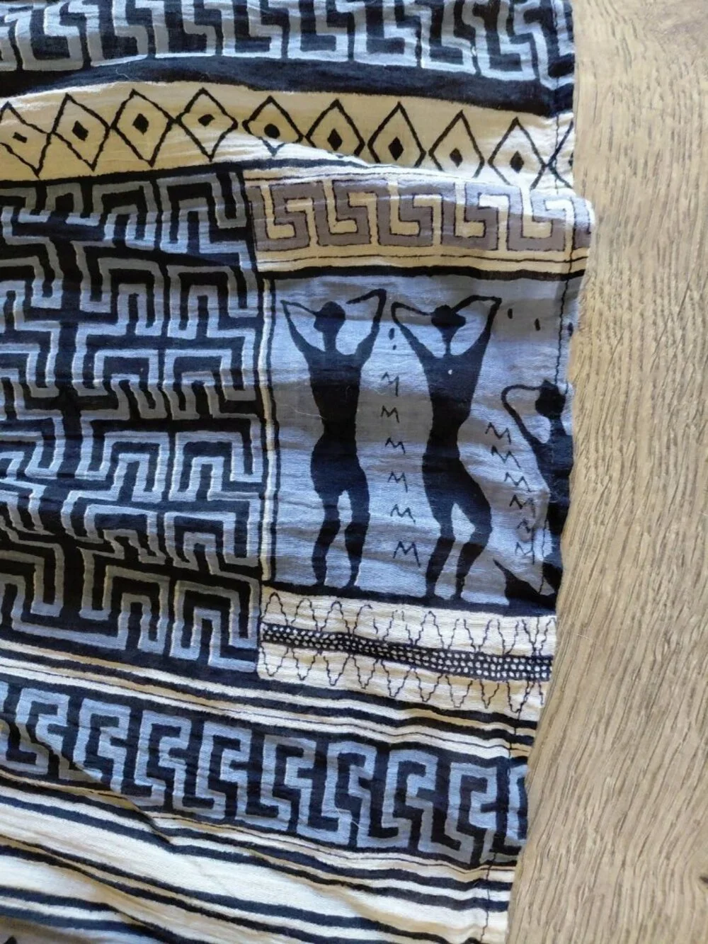 Le Mieux Cotton Maxi Crinkle Skirt Boho Hippie One Size Blue Black Beige